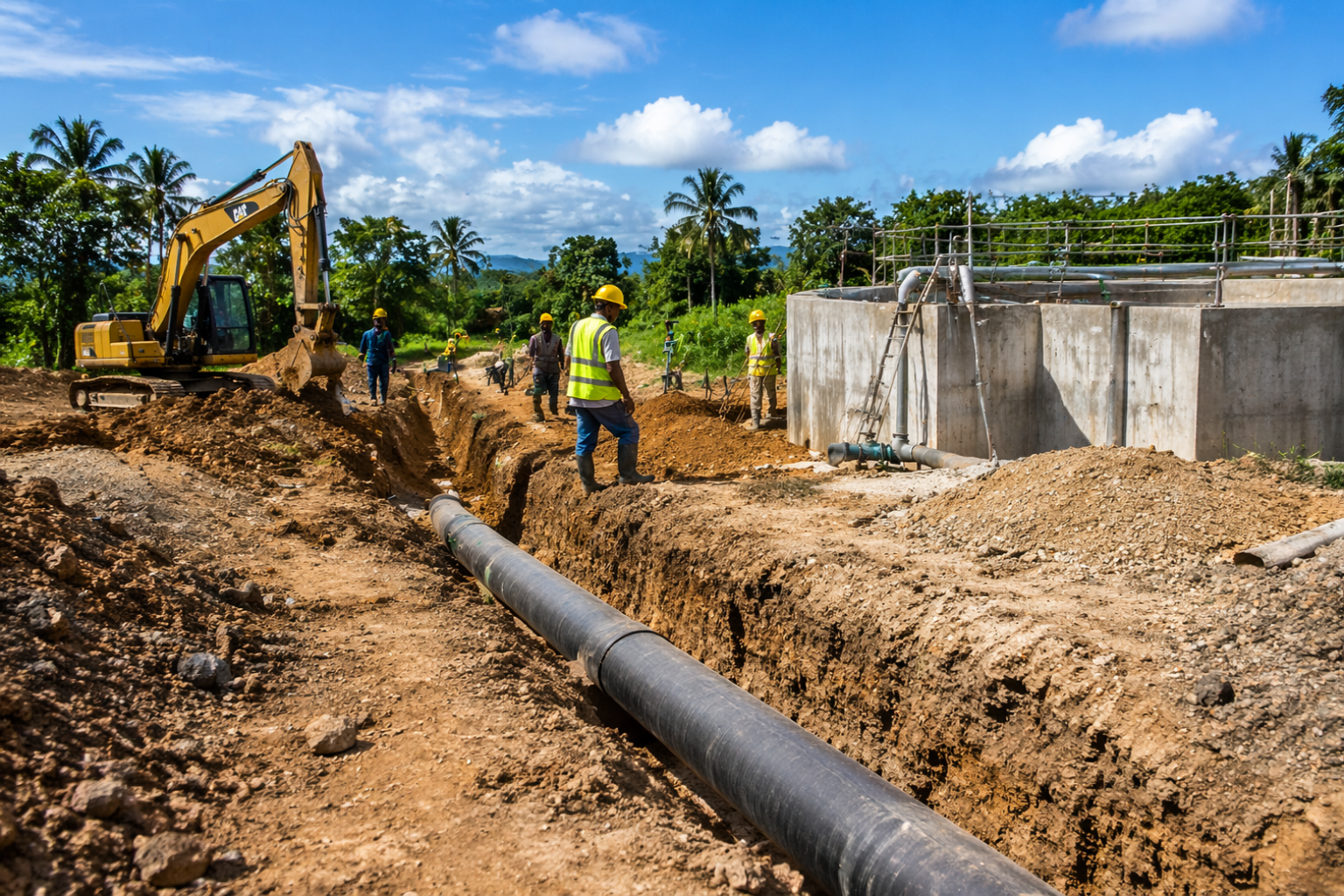 Gamage Builders at work on site